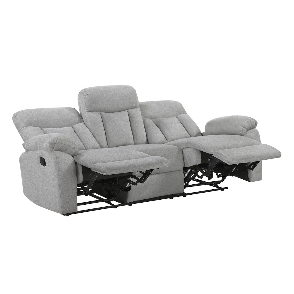 Jules Chenille 3pc Set: Sofa, Love, Chair in Gray. Picture 6
