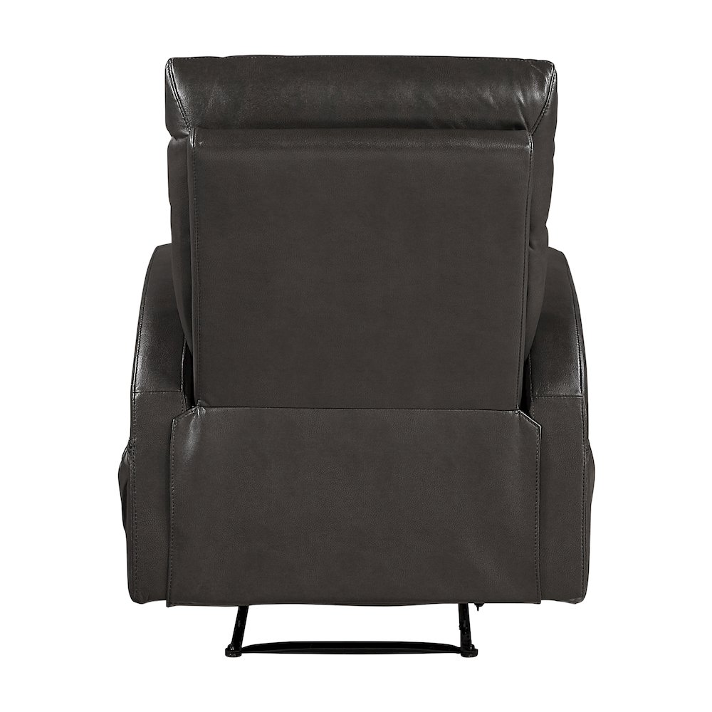 Allen Faux Leather Reclining Chair in Espresso. Picture 2