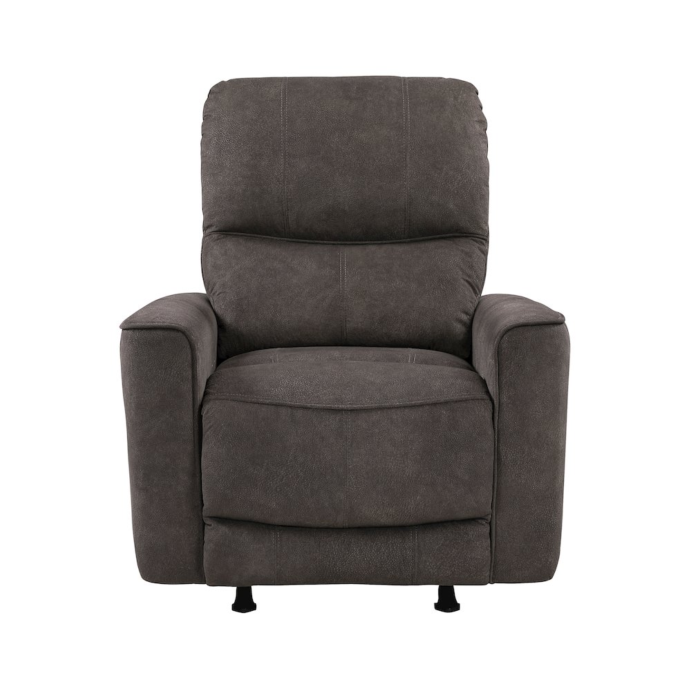 Ouray Microfiber Rocker Reclining Chair in Chocolate. Picture 3