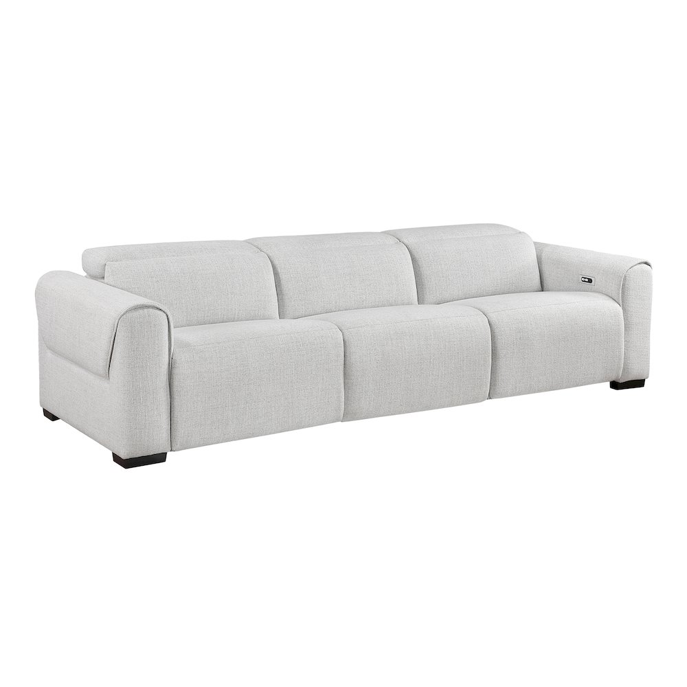 McPherson Chenille Power Double Reclining Sofa in Cloud. Picture 1