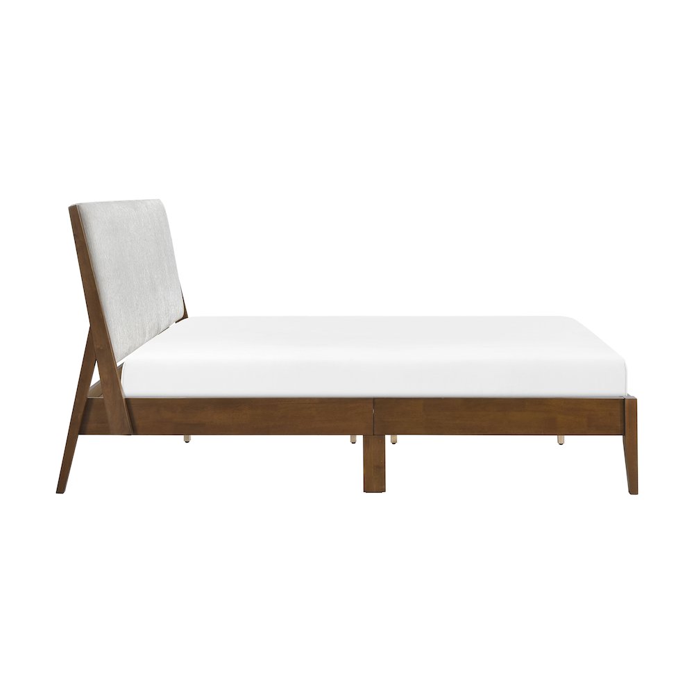 Jasper Chenille California King Platform Bed in Light gray. Picture 5