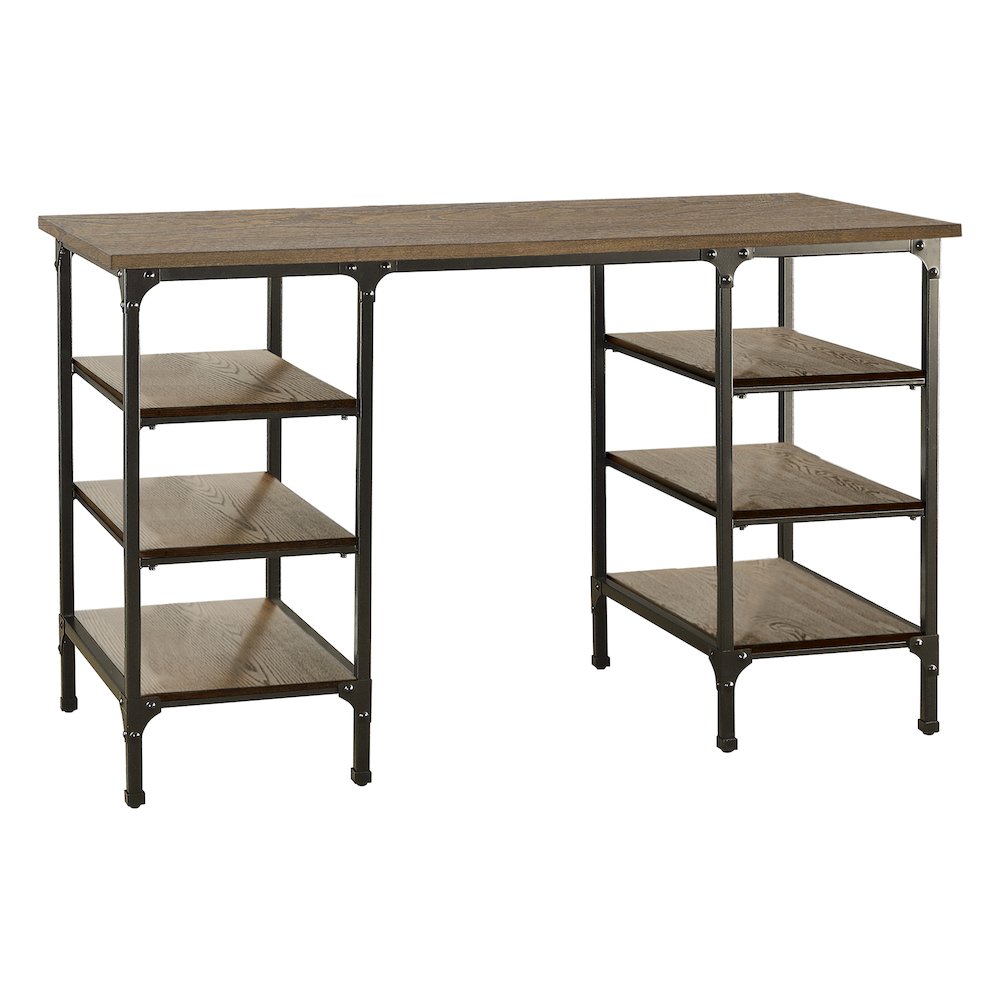 Millwood Pine Counter Height Writing Desk in  2-Tone Finish. Picture 1