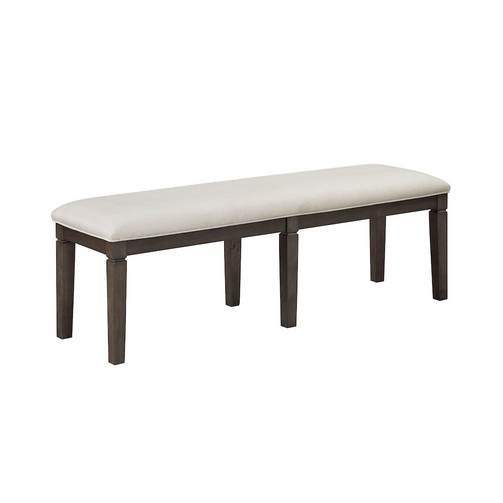 Victoria Asian Hardwood Dining Bench in Dark Espresso. Picture 1