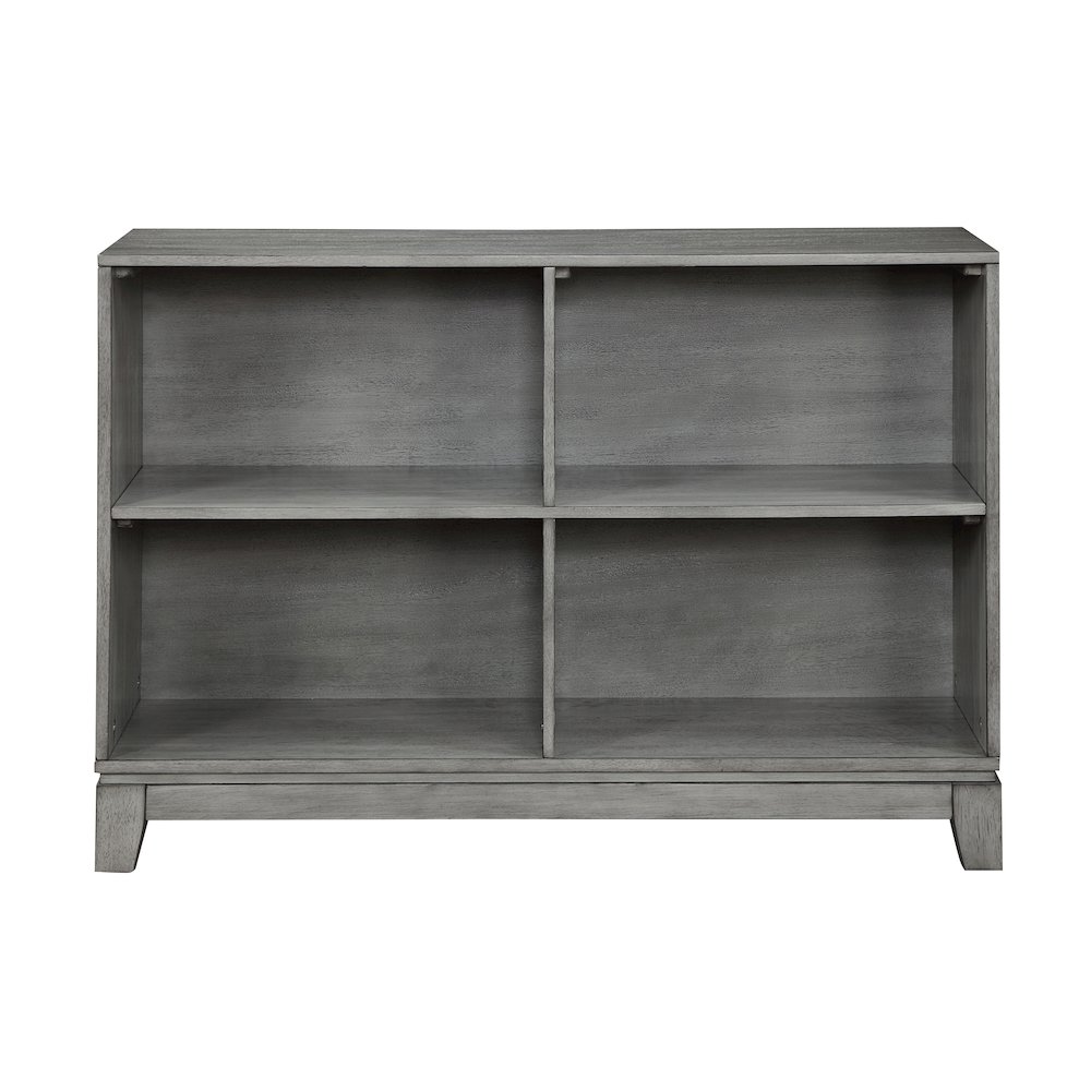 Garretson Acacia Bookcase in Gray. Picture 3