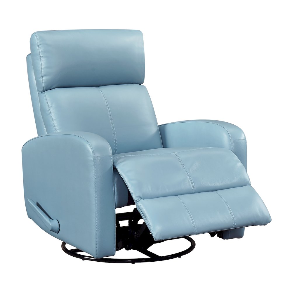 Sorrento Leather Swivel Glider Reclining Chair in Mocha. Picture 7