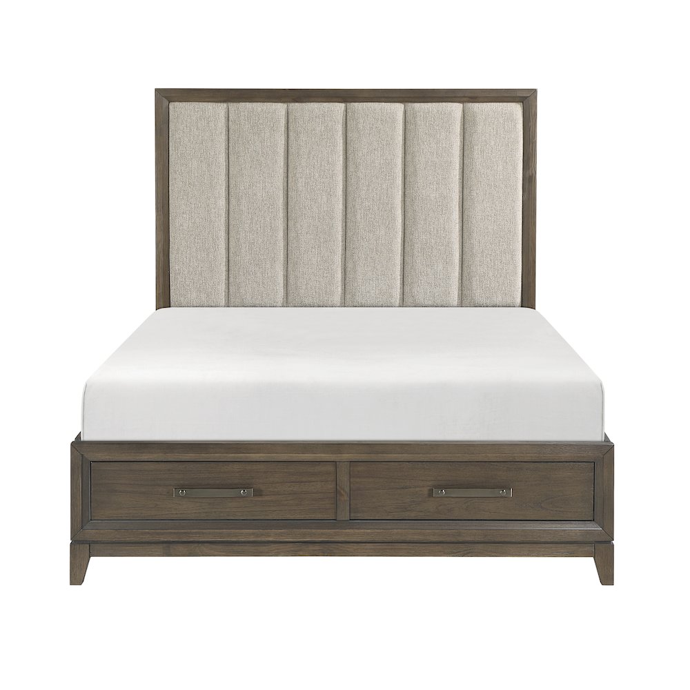 Aris Asian Hardwood Eastern King Platform Bed in Dark Walnut. Picture 4