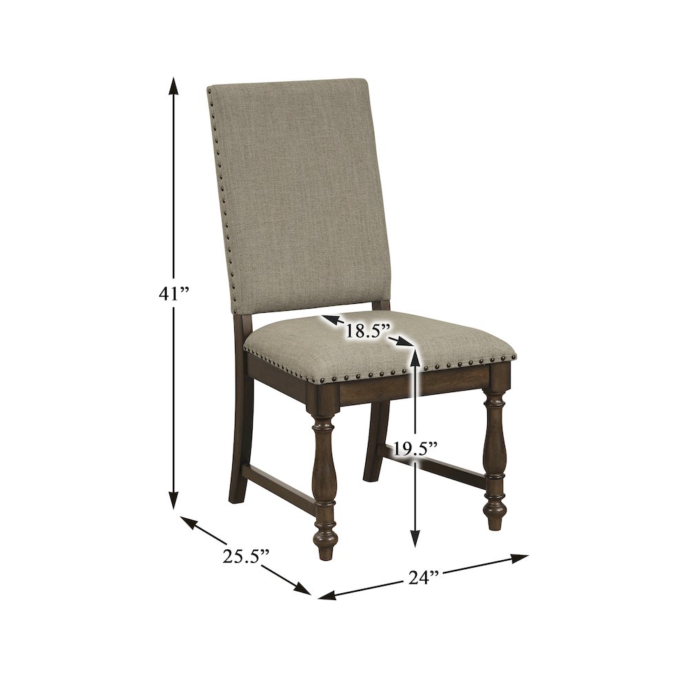 Stonington Textured Dining Side Chair, Set of 2 in Beige. Picture 4