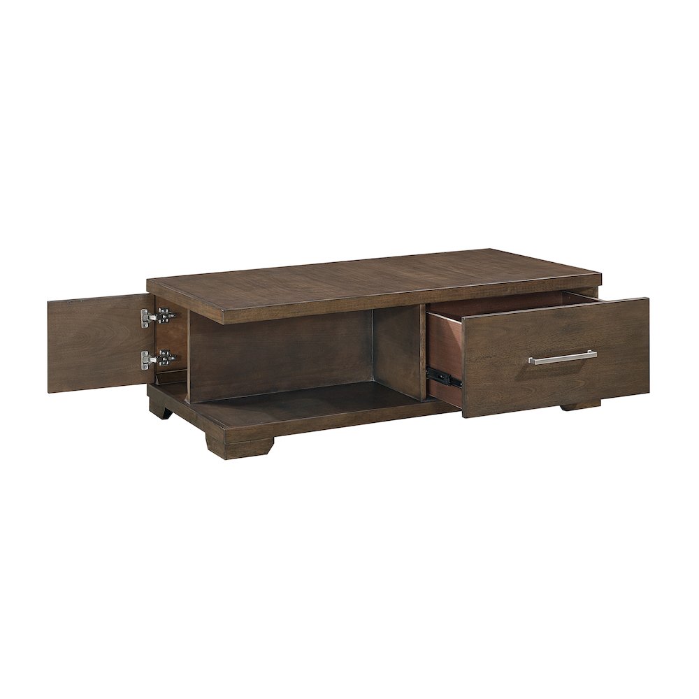 Duncan Asian Hardwood Cocktail Table in Espresso. Picture 6