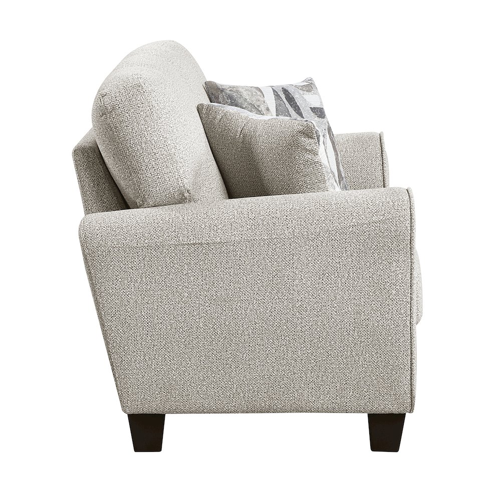 Lemond Chenille Love Seat in Gray. Picture 6
