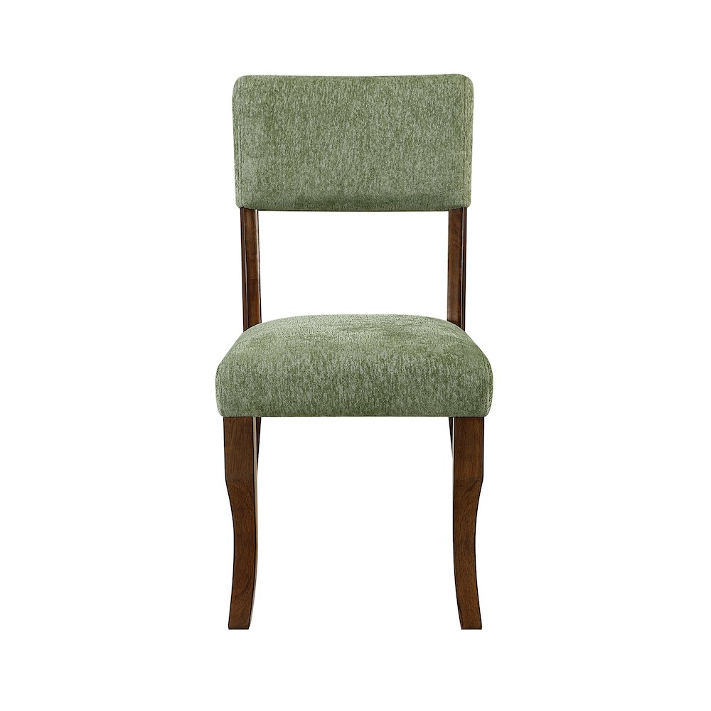 Aiden Chenille Side Chair in Olive. Picture 4