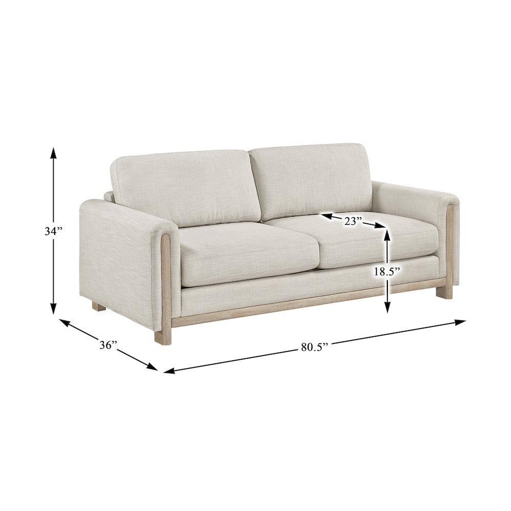 Echo Textured Sofa in Beige. Picture 5