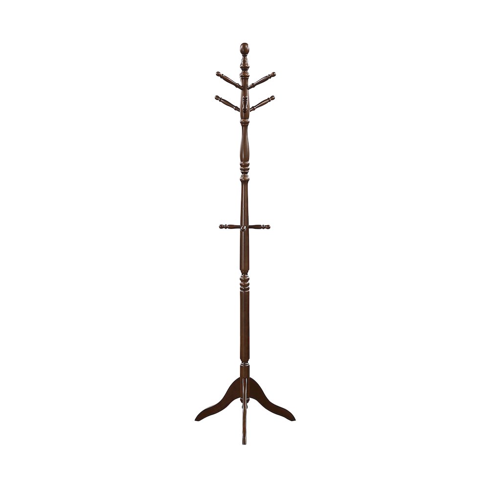 Manny Rubberwood Coat Rack in Dark Brown. Picture 3