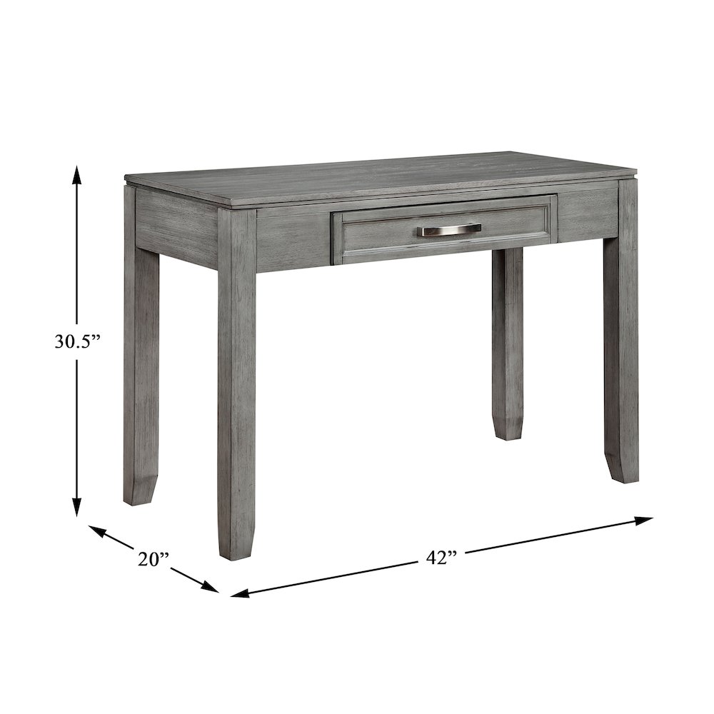Garretson Acacia Writing Desk in Gray. Picture 4