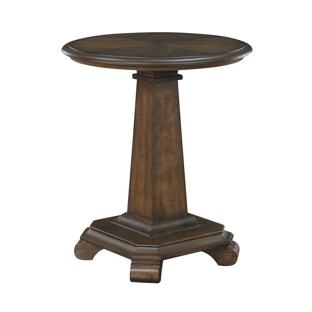 Rochester Asian Hardwood End Table in Brown. Picture 1