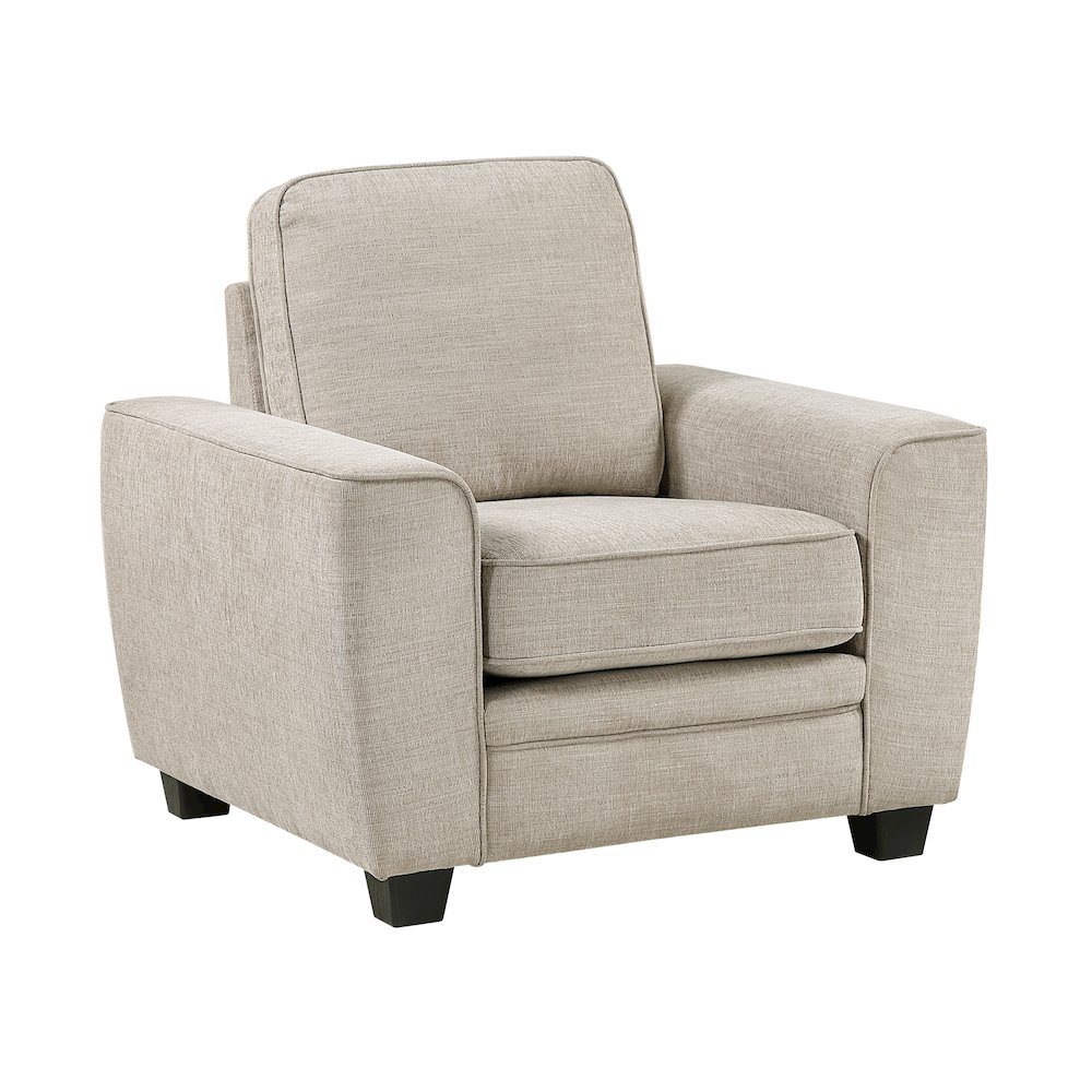 Zander Chenille Chair in Taupe. Picture 1