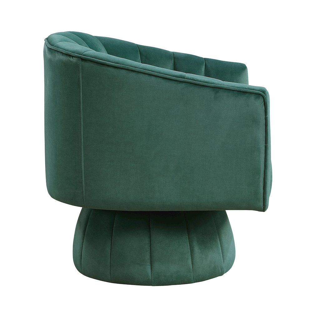 Lonita Velvet Swivel Chair in Dark Green. Picture 6