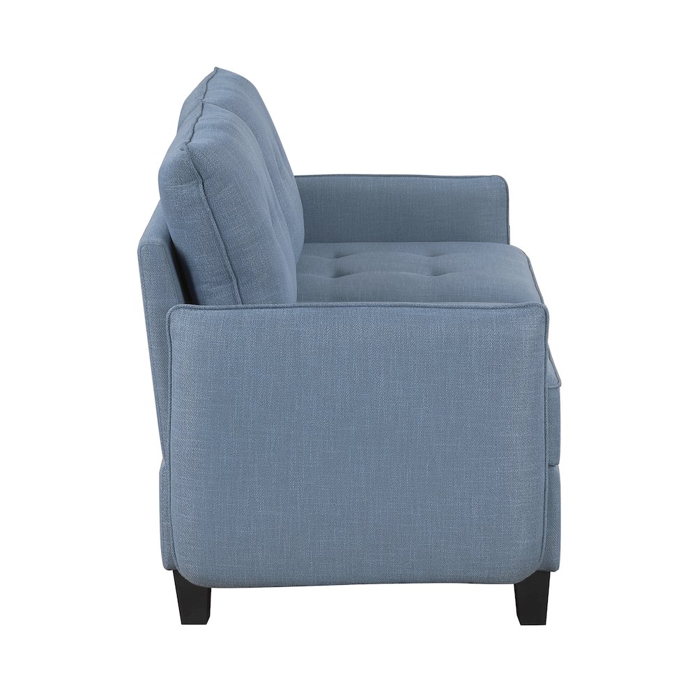 Garren Textured Love Seat in Blue. Picture 6