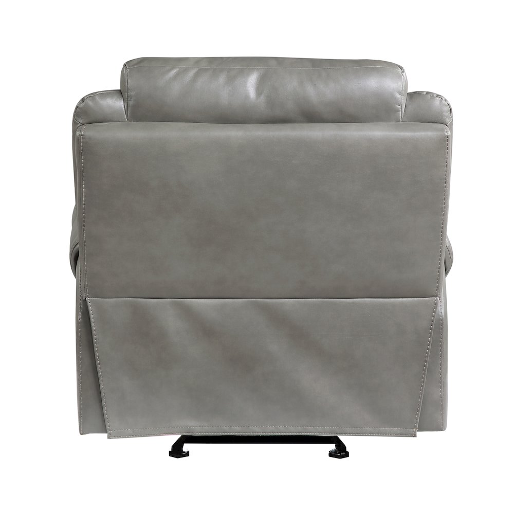Aram Faux Leather Glider Reclining Chair In Gray. Picture 3
