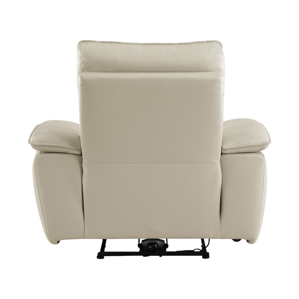 Maroni Leather Power Reclining Chair In Taupe. Picture 3