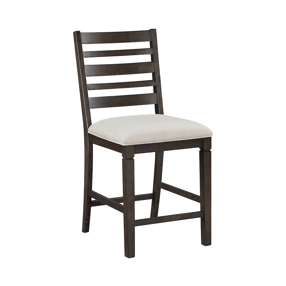 Victoria Asian Hardwood 6pcs Counter Height Dining Set in Dark Espresso. Picture 2