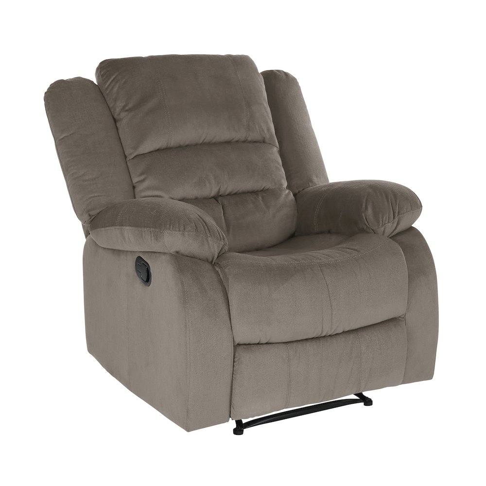 Jarita Microfiber Reclining Chair In Chocolate. Picture 2