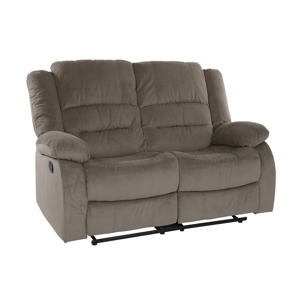 Jarita Microfiber Double Reclining Loveseat In Chocolate. Picture 2