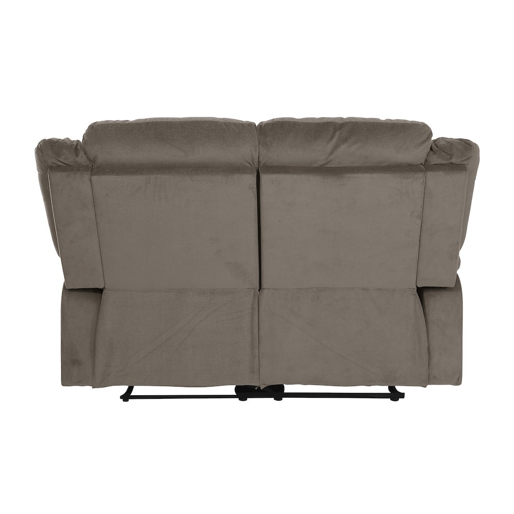 Jarita Microfiber Double Reclining Loveseat In Chocolate. Picture 1