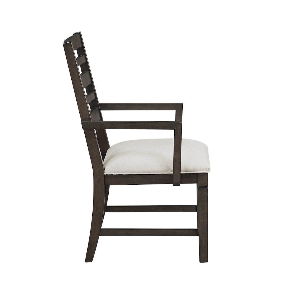 Victoria Asian Hardwood Dining Arm Chair, Set of 2 in Dark Espresso. Picture 7