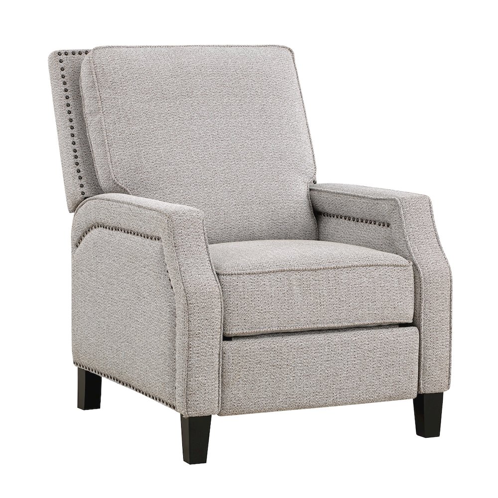 Lexicon Berenson Chenille Push Back Recliner in Coconut. Picture 1