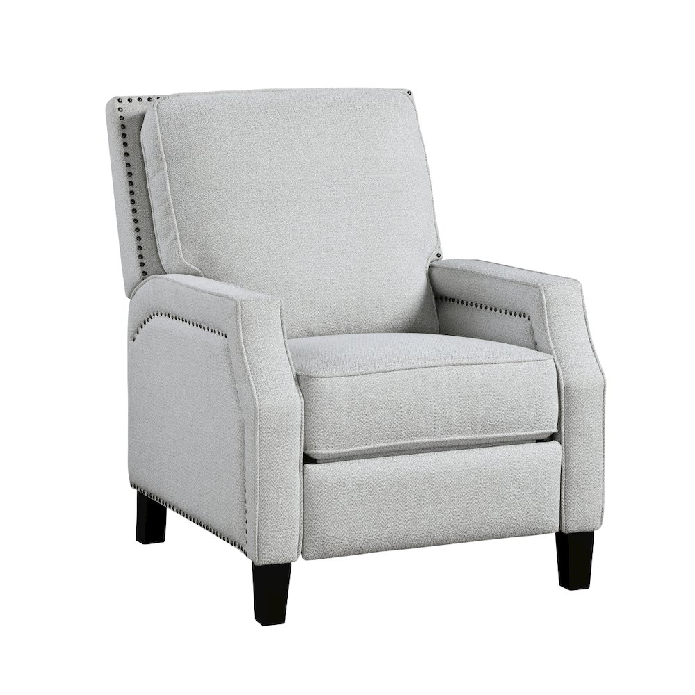 Lexicon Berenson Chenille Push Back Recliner in Gray. Picture 1