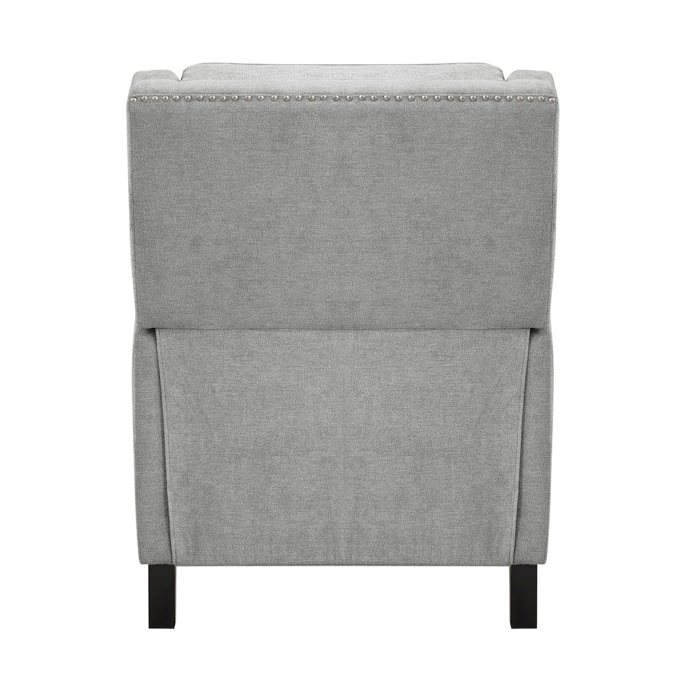 Lexicon Banks Textured Fabric Push back Recliner in Gray. Picture 3