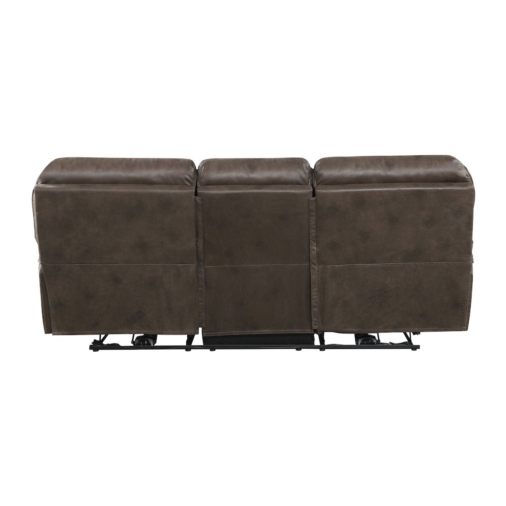 Proctor Microfiber Double Reclining Sofa In Brown. Picture 6