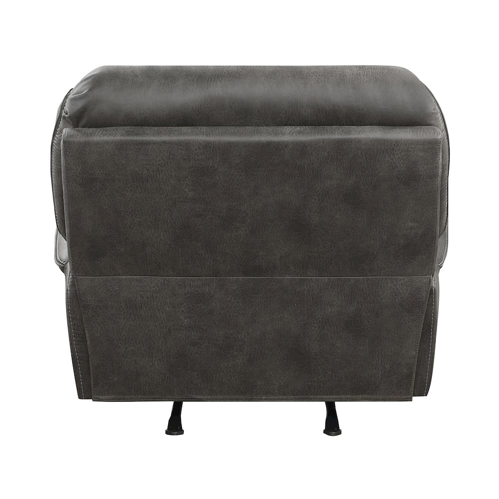 Proctor Microfiber Rocker Reclining Chair In Gray. Picture 9