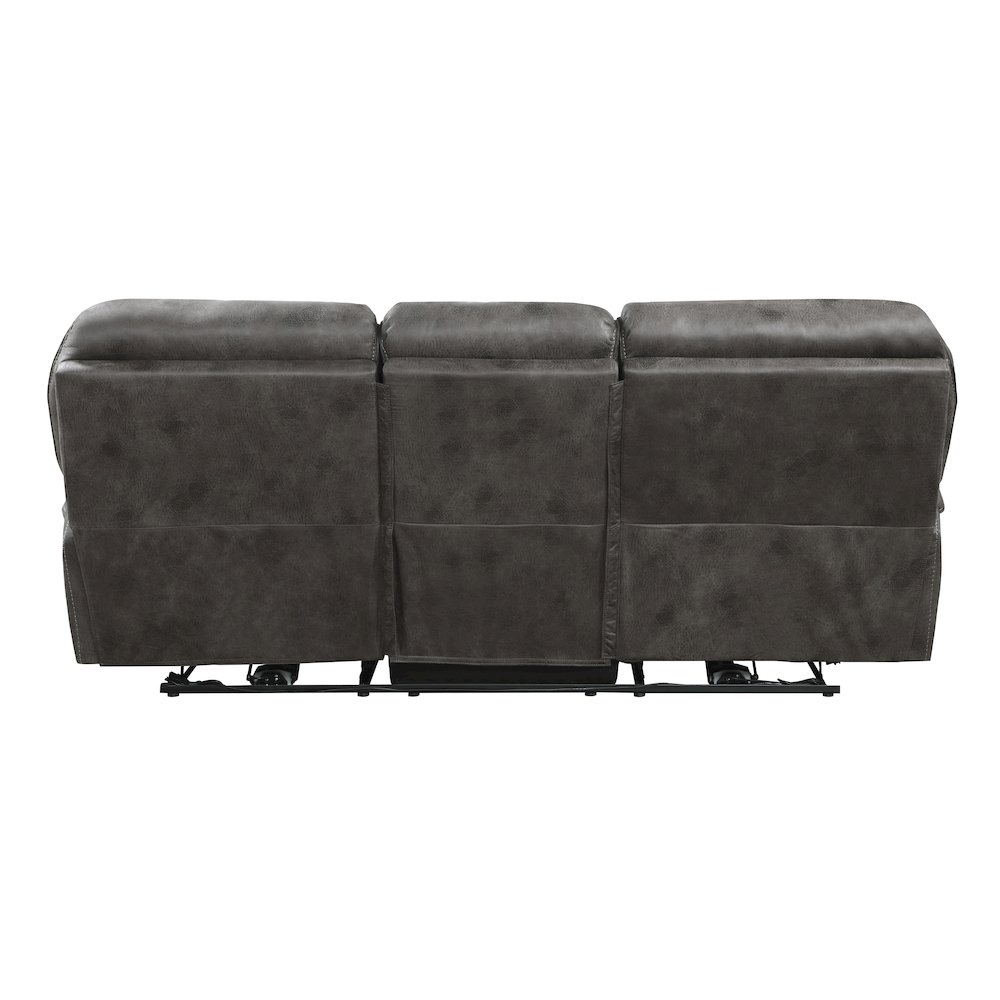 Proctor Microfiber Double Reclining Sofa In Gray. Picture 5