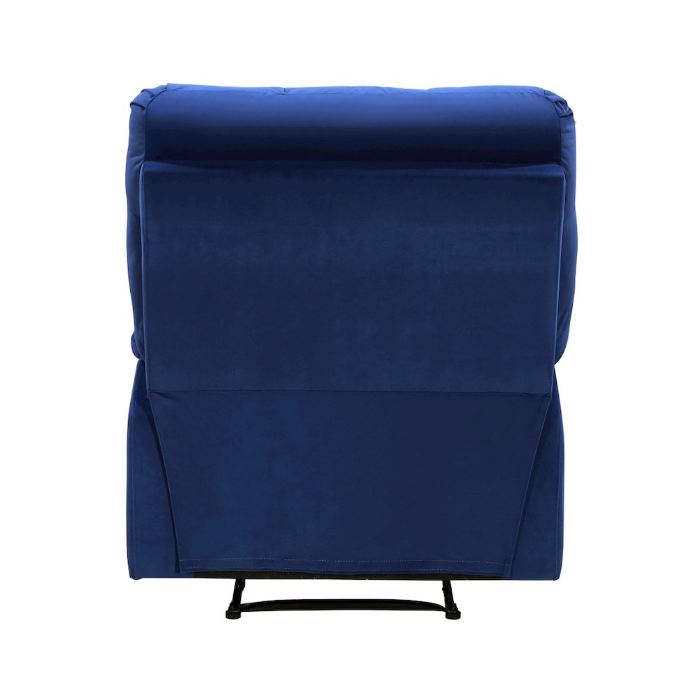 Lexicon Colin Velvet Manual Recliner in Blue. Picture 3