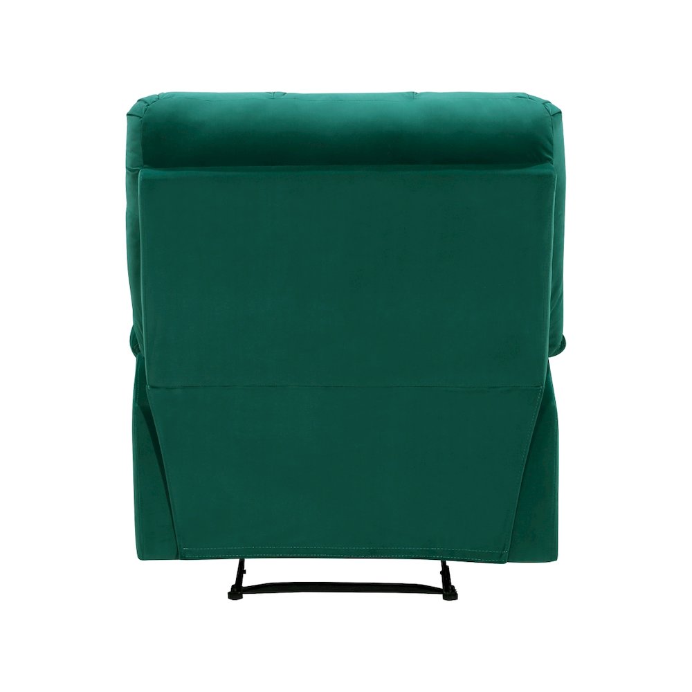 Lexicon Colin Velvet Manual Recliner in Green. Picture 3