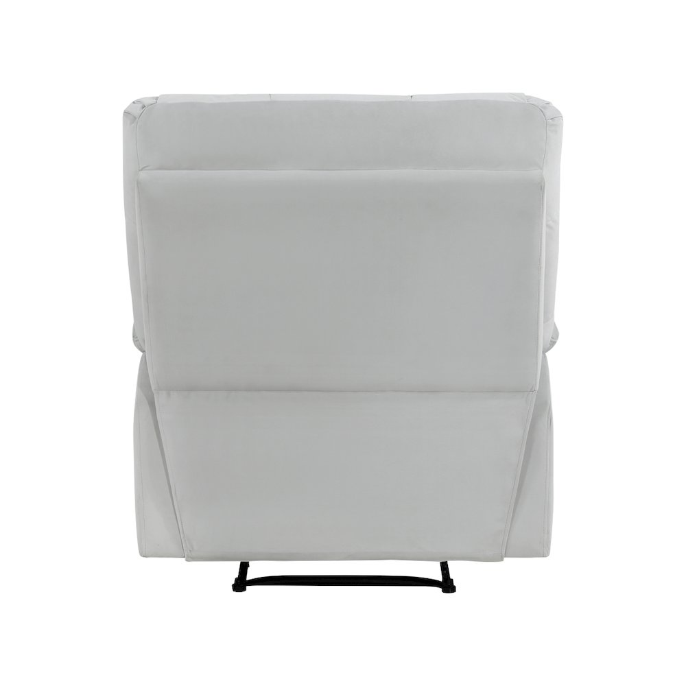 Lexicon Colin Velvet Manual Recliner in Light Gray. Picture 3