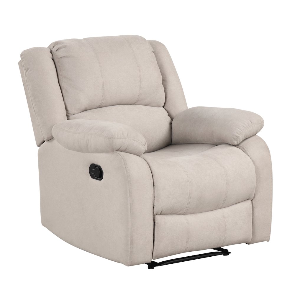Lexicon Fairview Textured Manual Recliner in Oatmeal. Picture 1