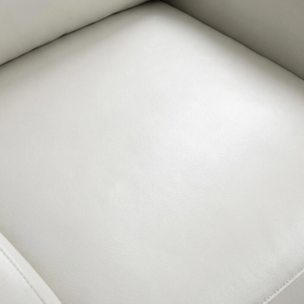 Faux Leather Manual Recliner Chair for Living Room or Small Spaces, Taupe. Picture 6