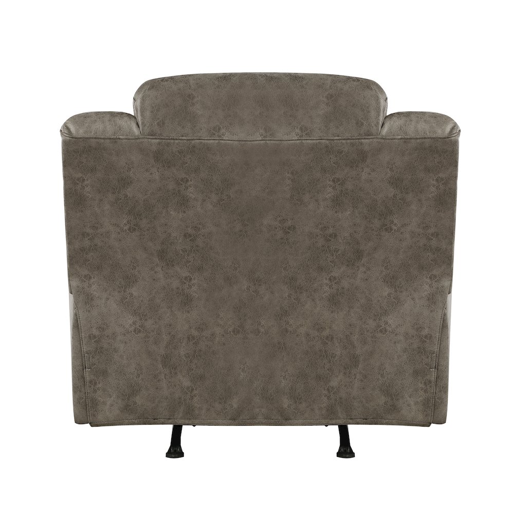 Hazen Microfiber Rocker Reclining Chair In Brown. Picture 3