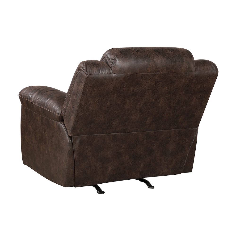 Lexicon Hazen Microfiber Rocker Reclining Chair in Dark Brown. Picture 3