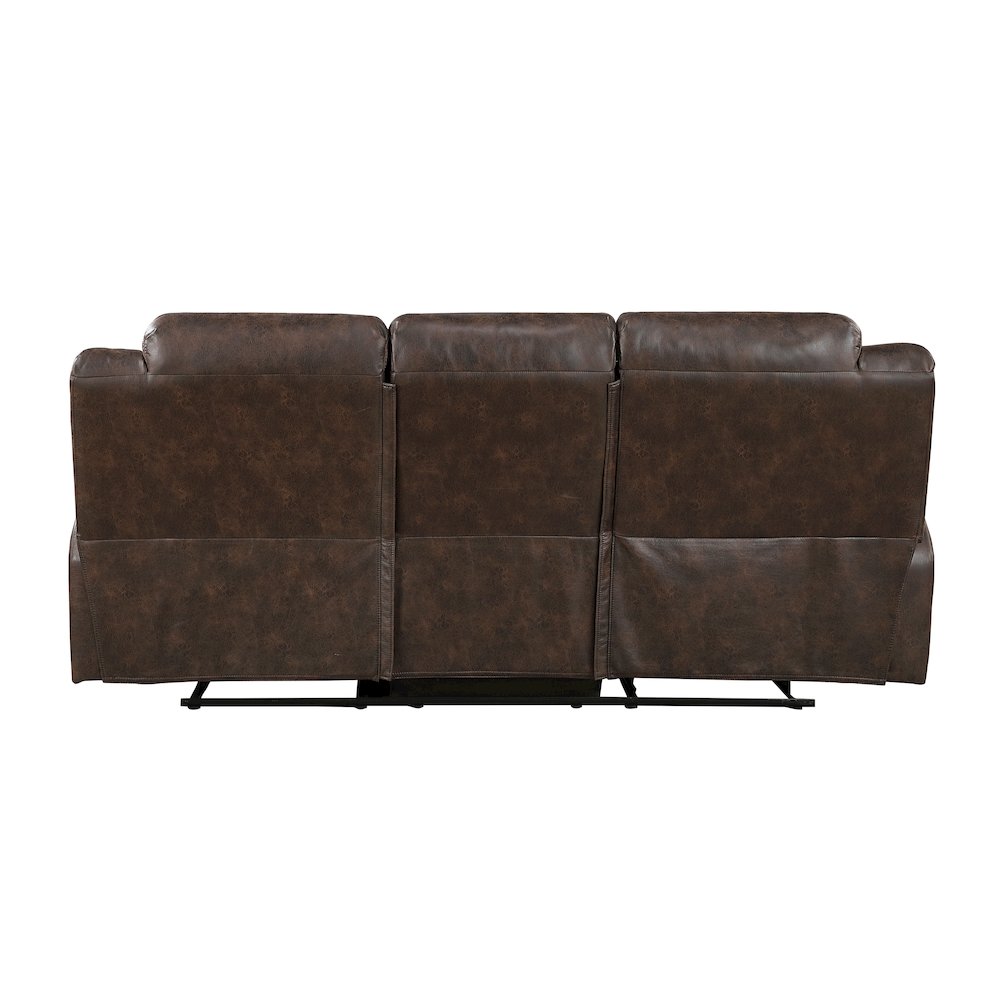 Lexicon Hazen Microfiber Double Reclining Sofa in Dark Brown. Picture 1