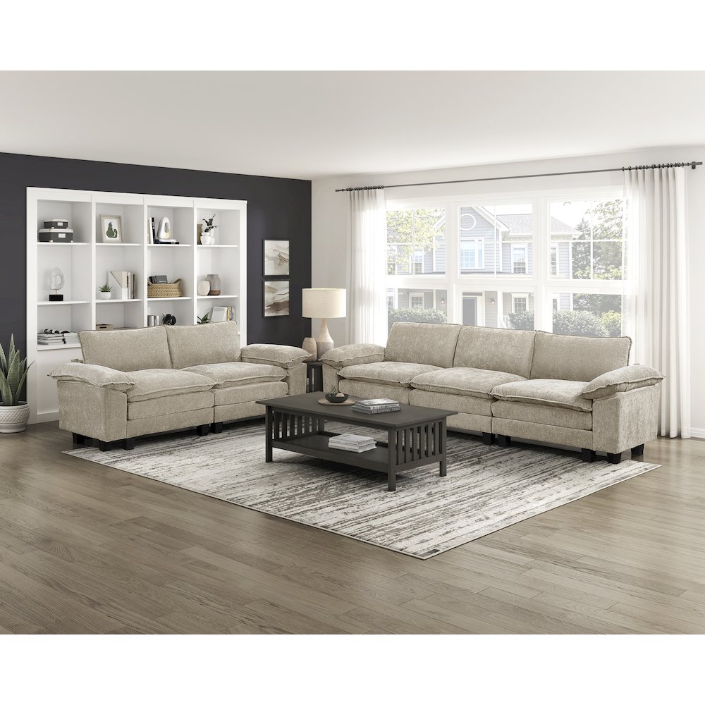 Dublin Chenille Sofa in Taupe. Picture 2