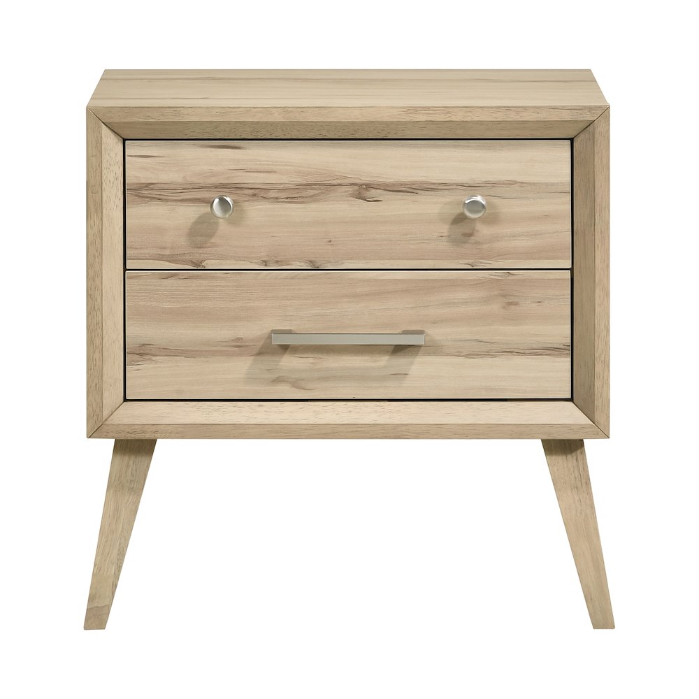 Lexicon Marrin Asian Hardwood Nightstand in Natural Oak. Picture 2