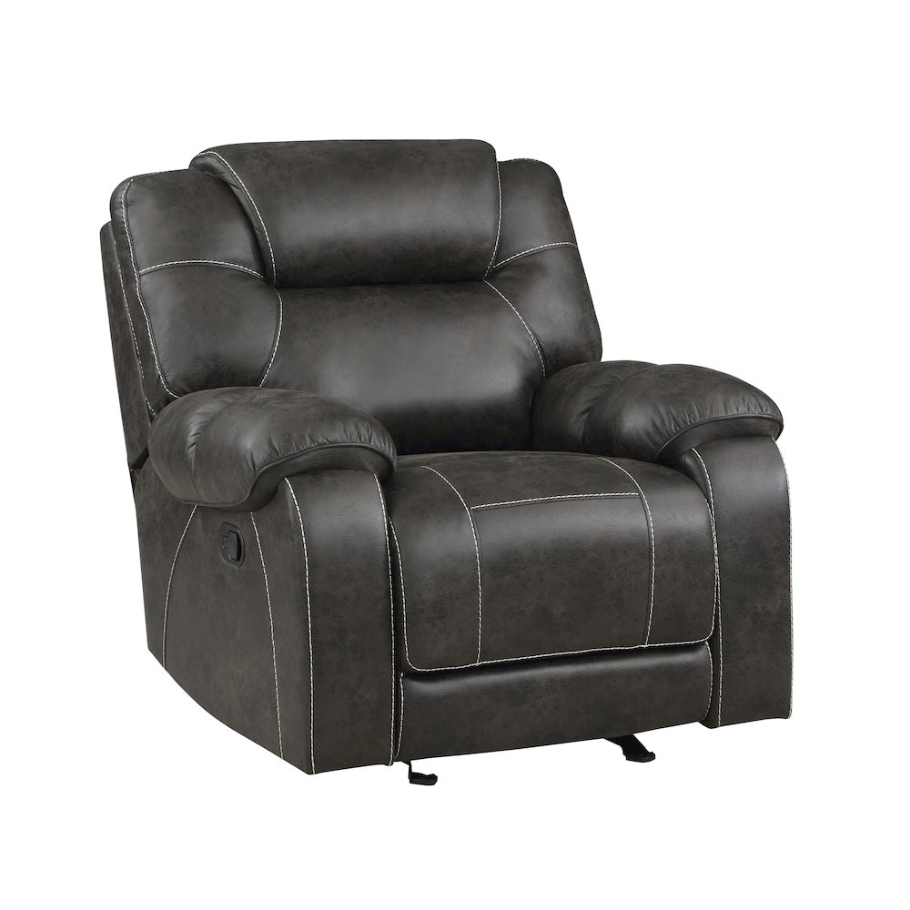 Gainesville Microfiber Glider Reclining Chair In Chocolate. Picture 1