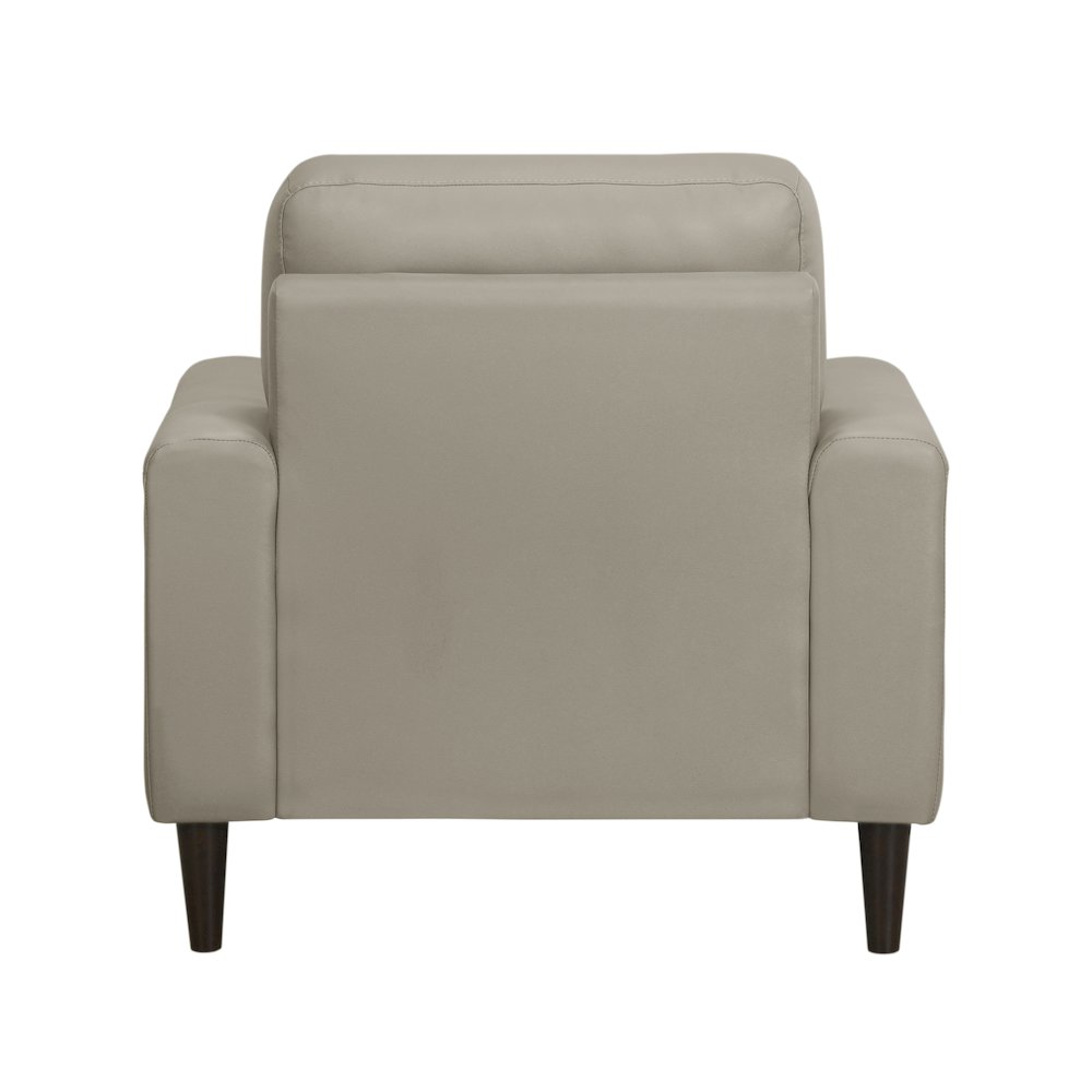 Lewes Leather Arm Chair In Latte. Picture 3