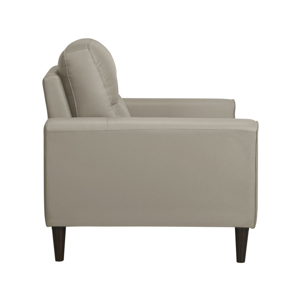 Lewes Leather Arm Chair In Latte. Picture 5