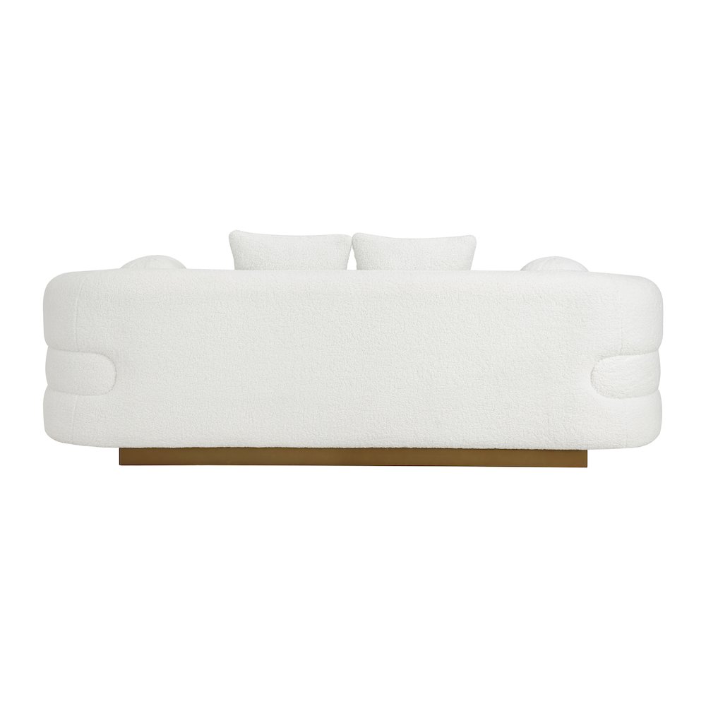 Lexicon Novella Sherpa Sofa in White. Picture 3