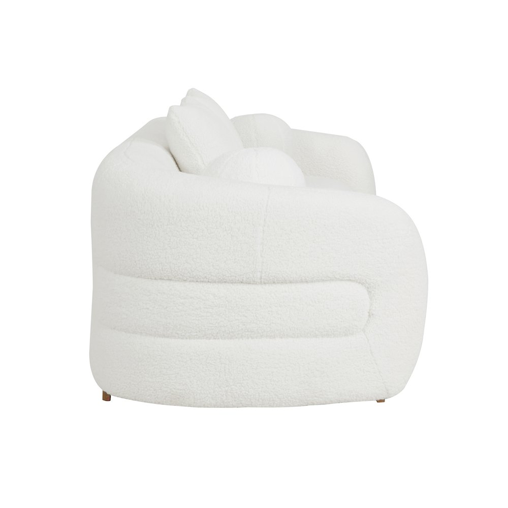 Lexicon Novella Sherpa Sofa in White. Picture 4