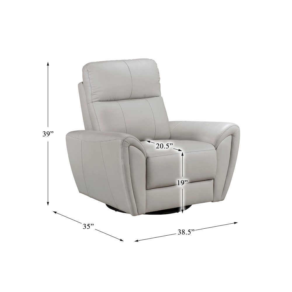 Essex Leather Swivel Glider Chair In. Picture 4